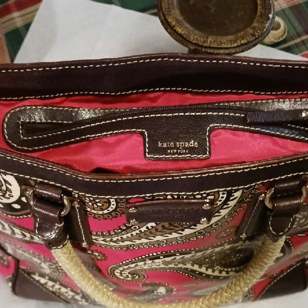Kate Spade Paisley Tote Bag with Rope Handles - Picture 4 of 13